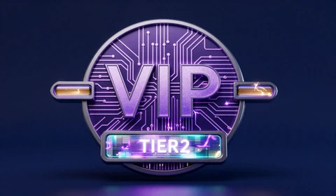 VIP Spark Tier Badge mit Funken und zwei Voltage-Bars