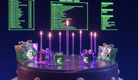 Birthday-Bonus mit Cyber-Geburtstagstorte und Hologramm-Geschenken