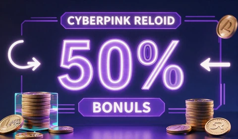 W&ouml;chentlicher Reload-Bonus 50% bis 400&euro; im Cyberpunk-Stil