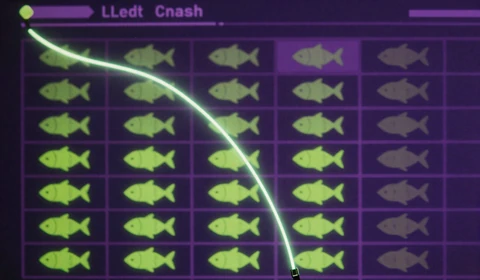 Big Bass Crash Pragmatic Play mit Angelhaken und Multiplikator-Kurve